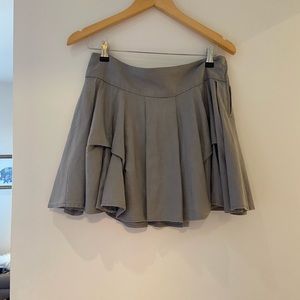 Vanity Pleated Linen Blue Skirt